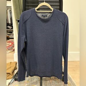 Navy Ted Baker men’s sweater with Corduroy shoulder detail - Large/size 4